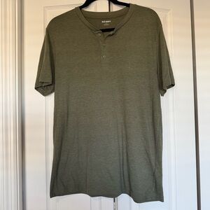 Old Navy Men's Olive Green Henley Shirt SZ M